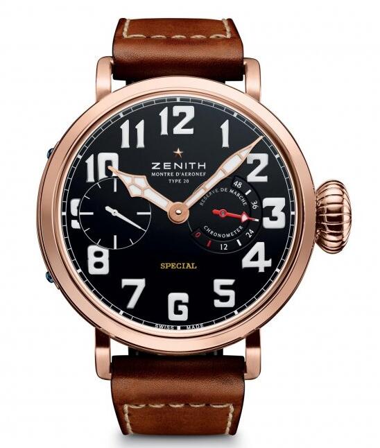 Replica Watch Zenith Pilot Montre d'Aeronef Type 20 18.2420.5011/21.C723 Rose Gold - Leather Bracelet